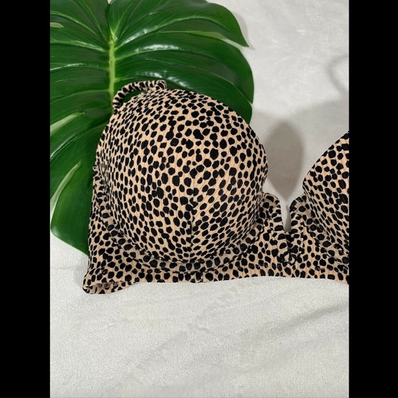 NEW $30 Shade & Shore Animal Light Lift Wire‎ Ribbed Bikini Top [ SZ 34C ] - Picture 4 of 12